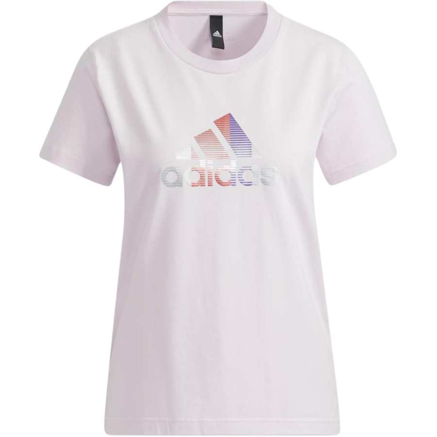 Adidas Adidas T Shirts Women's Pink Crew Neck Moderate Straight Fit