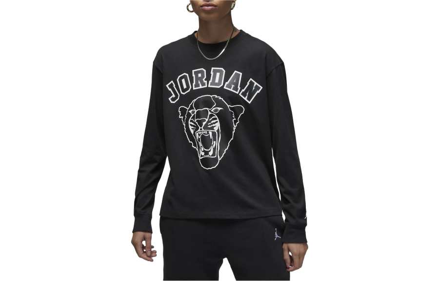 Jordan Jordan T Shirts Women's Black Crew Neck Moderate Other