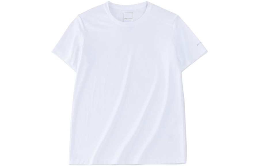 ANTA T Shirts Women's Gravel White Crew Neck Moderate Straight Fit