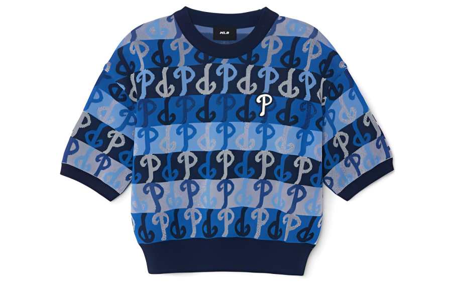 MLB Knitwear Women's Blue Crew Neck Moderate Other