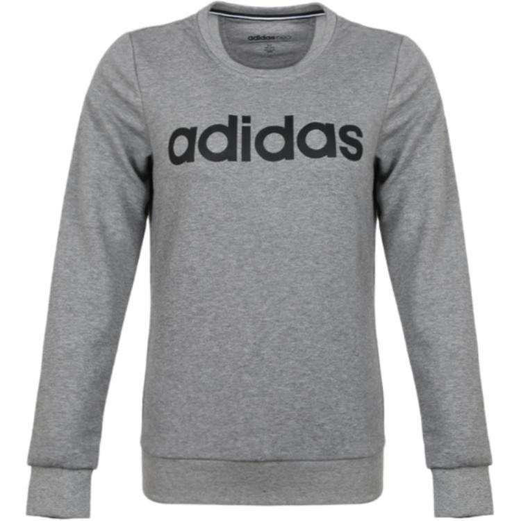 Adidas Neo Sweatshirts Women's Gray Crew Neck Moderate Regular
