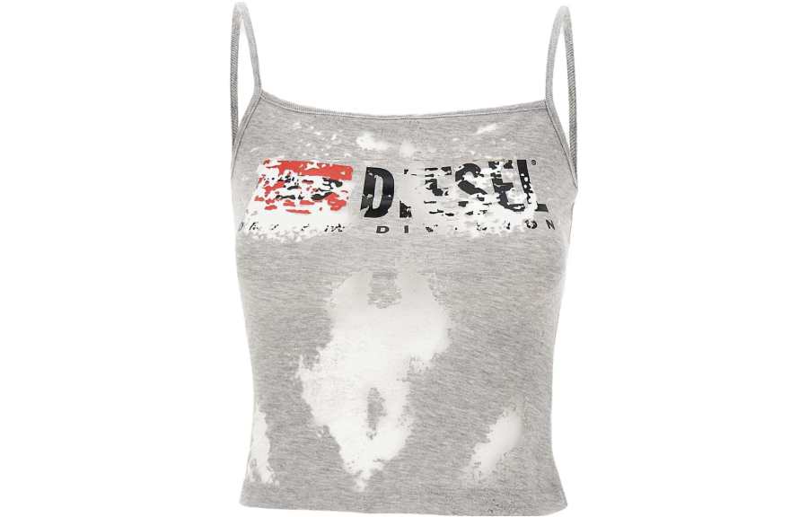 DIESEL Camisoles Women's Gray Boat Neck Moderate Straight Fit