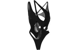 Mugler Cut out Detail Thong Swimsuit