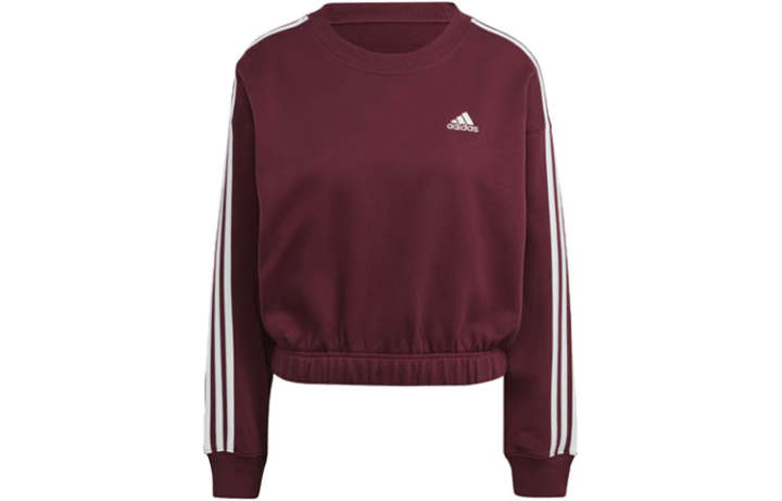 Adidas Adidas Essential Sweatshirts Women's Contour Red Crew Neck Moderate Regular