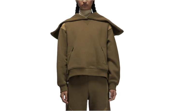Jordan Jordan Sweatshirts Women's Light Olive Lapel Moderate Regular