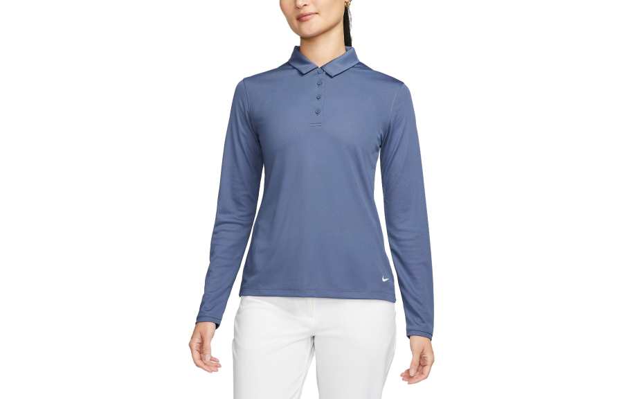 Nike Nike Polo Shirts Women's Diffused Blue Polo Collar Moderate Straight Fit