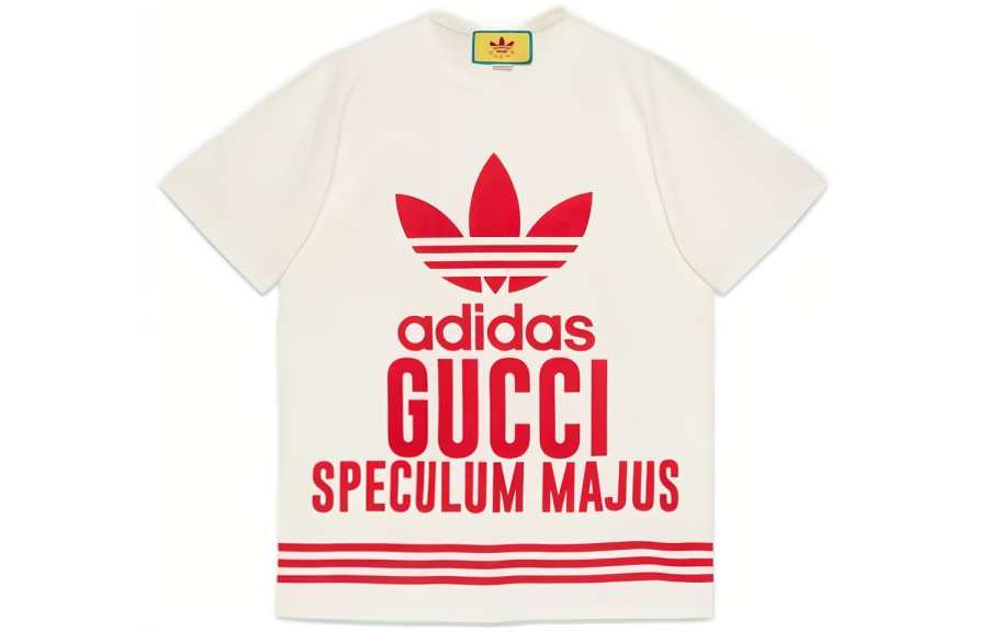 GUCCI Pre Owned 2010s X Adidas Trefoil Crewneck T shirt