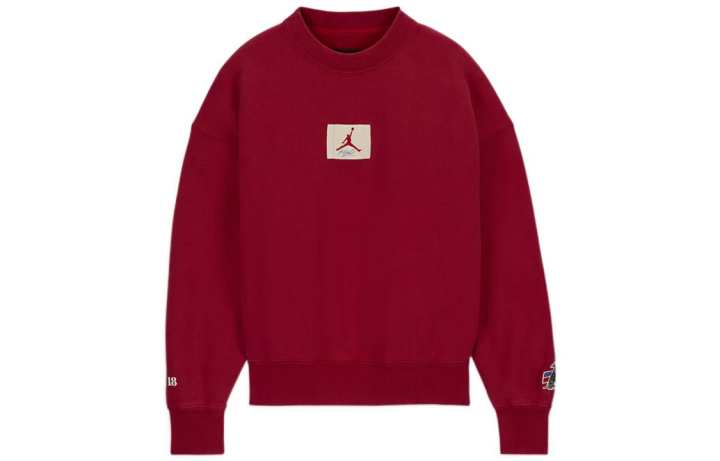 Jordan Jordan X Two 18 Sweatshirts Women's Red Crew Neck Moderate Regular