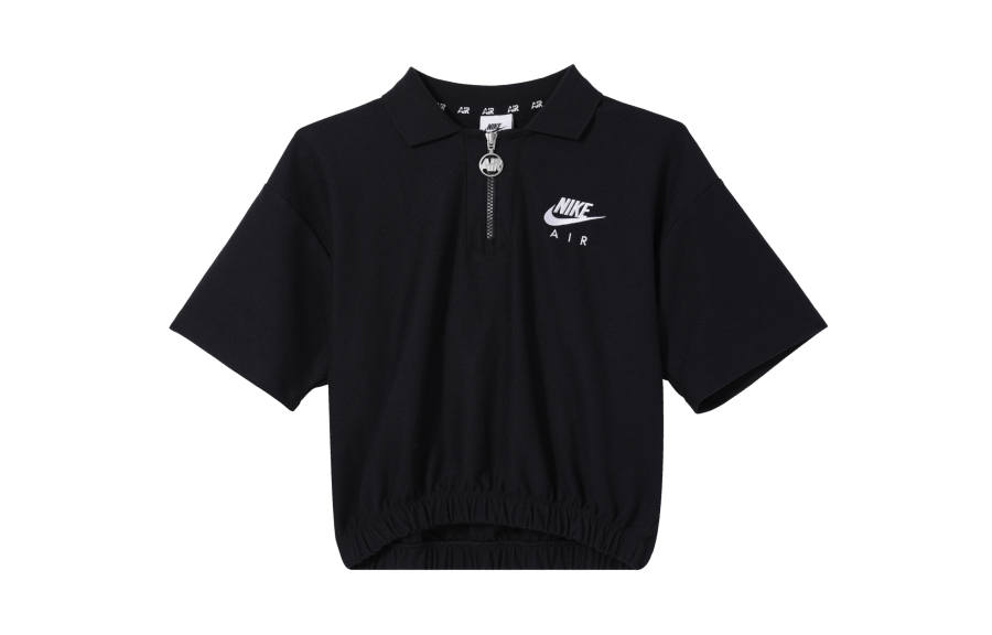 Nike Nike Polo Shirts Women's Black Polo Collar Moderate Nipped In Waist