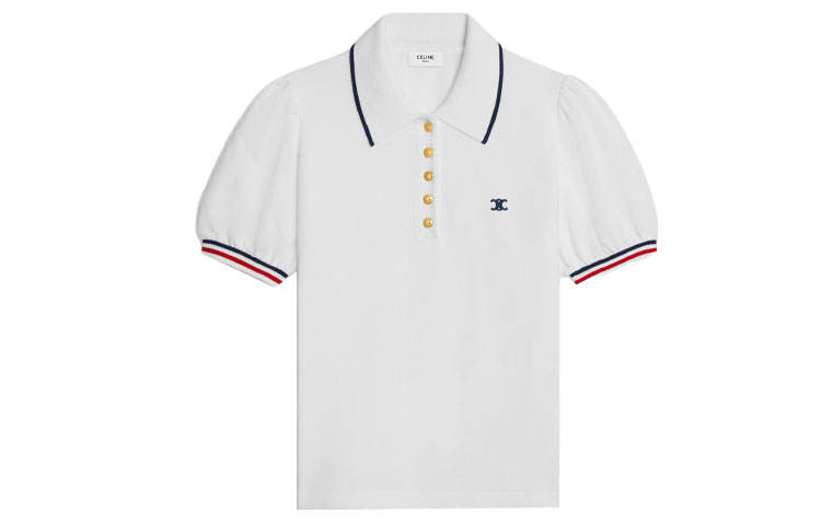 CELINE SS23 Polo Shirt Women's White