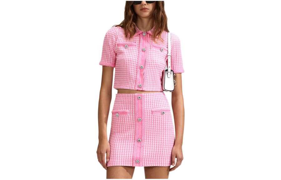 Self-portrait Self Portrait Knitwear Women's Pink Lapel Moderate Other