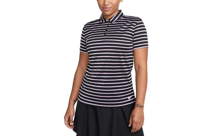 Nike Nike Polo Shirts Women's Black Polo Collar Moderate Straight Fit