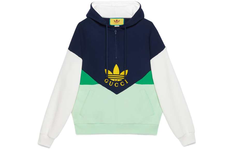 GUCCI X Adidas Hooded Sweatshirt Blue