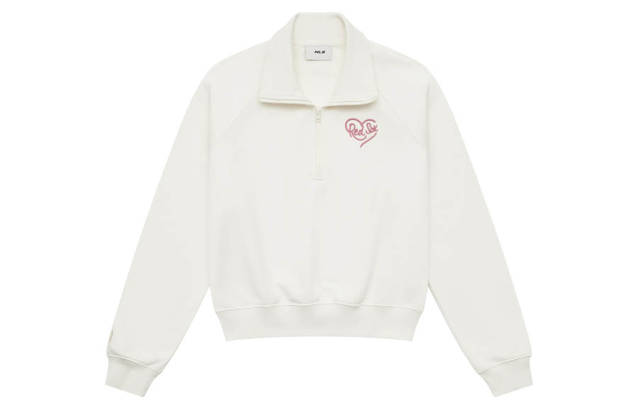 MLB Boston Red Sox Heart 24FW Sweatshirt Women's Cream