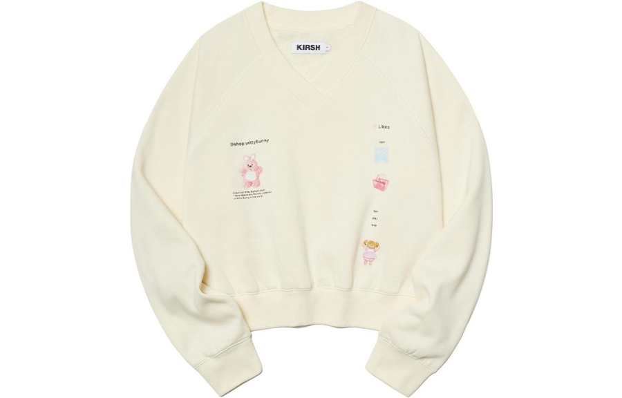 Kirsh Sweatshirts Women's V Neck Moderate Regular
