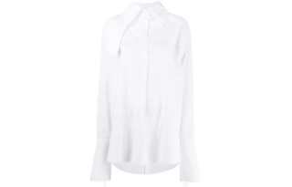 Ann Demeulemeester Shirts Women's White Pointed Collar Moderate Shirt