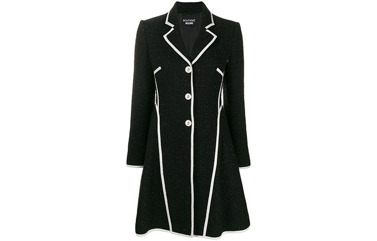 MOSCHINO Jackets Women's Black Lapel Moderate Other