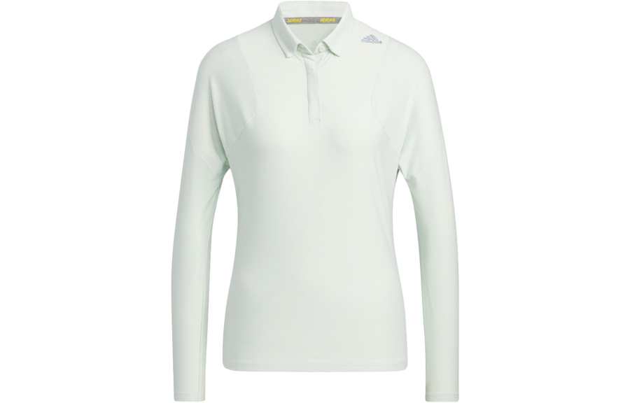 Adidas Adidas Polo Shirts Women's Linen Green Polo Collar Moderate Straight Fit