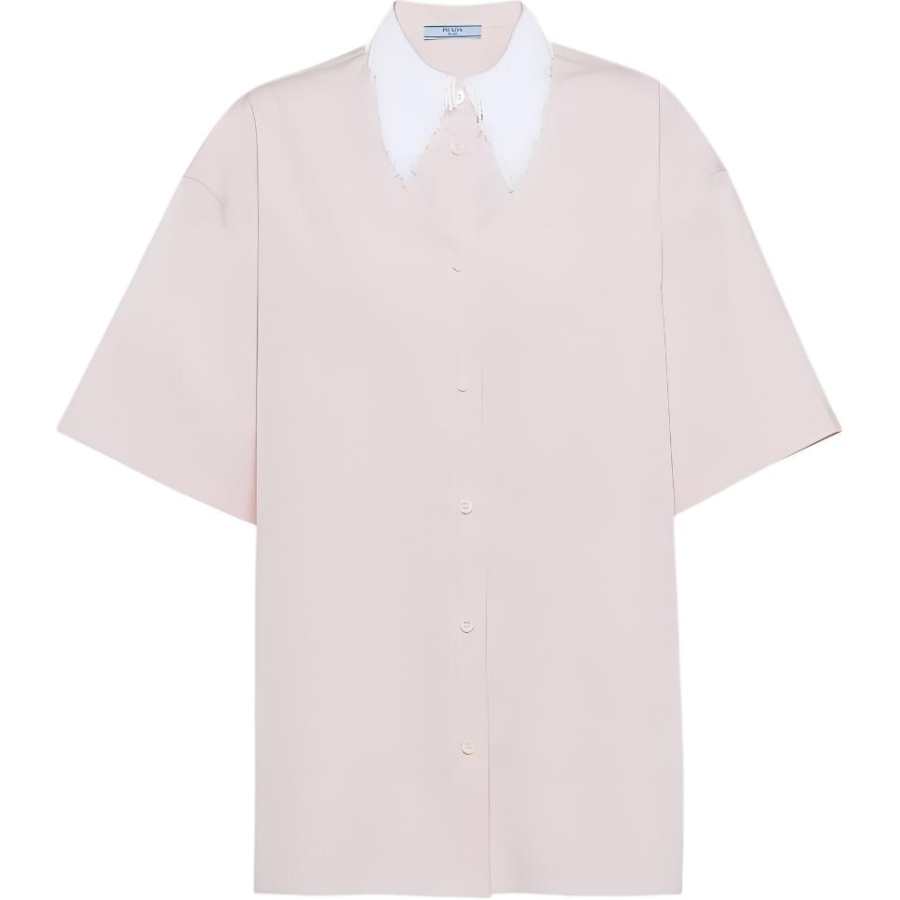 PRADA PRADA Shirts Women's Pink Pointed Collar Moderate