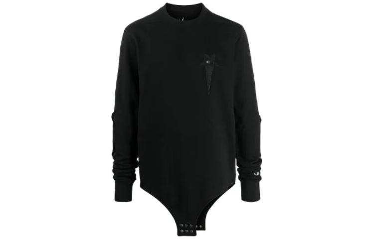 RICK OWENS X Champion Polo Shirts Women's Black Crew Neck Moderate Other