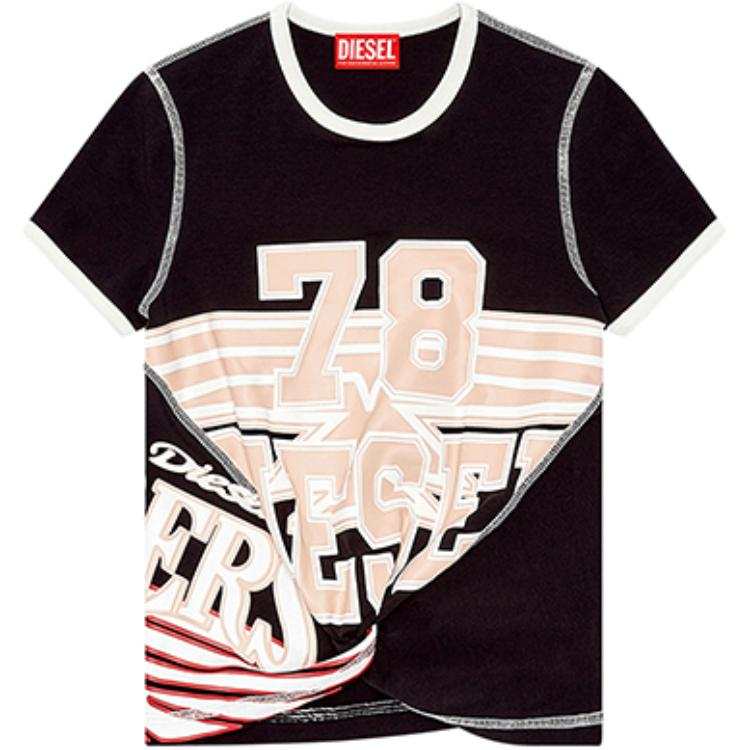 DIESEL T-Lison Contrast-stitching T-shirt