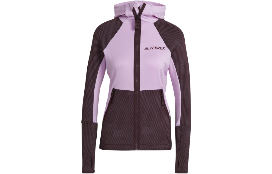 Adidas Adidas Terrex Tech Flooce Hooded Hiking Fleece Jacket Jackets & Coats Women's Lilac