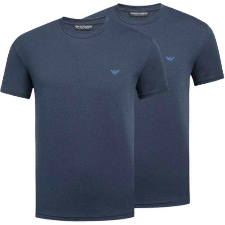 EMPORIO ARMANI T Shirt Men's 1 Set 2 Pack Navy Blue