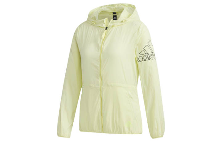 Adidas Adidas Jackets Women's Bright Neon Yellow Hooded Moderate