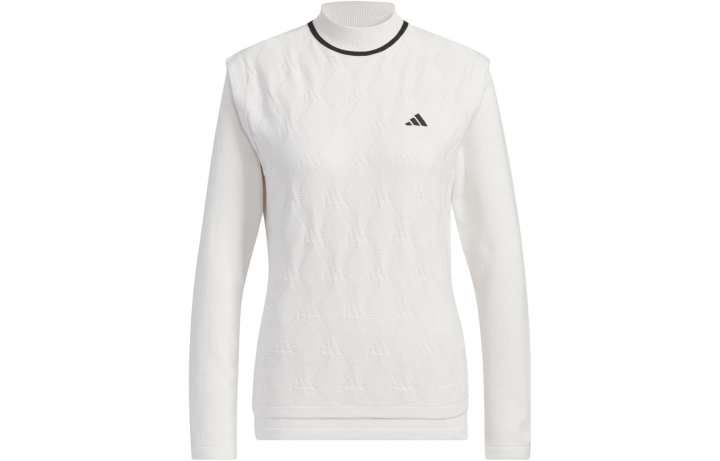 Adidas Adidas Knitwear Women's White Turtleneck Moderate Two Piece Set