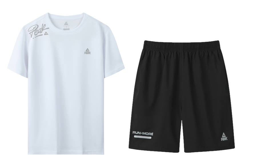 PEAK PEAK RIGHT Running Clothing Sets Unisex White Black