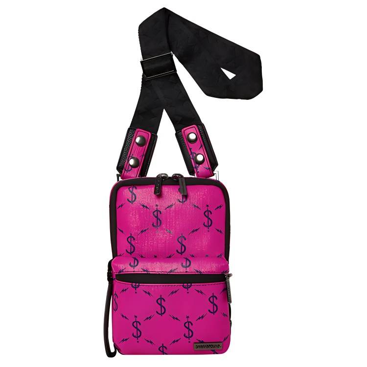 SPRAYGROUND PVC Shoulder Bag, Crossbody Bag, Casual Bag Medium Unisex Rose Red