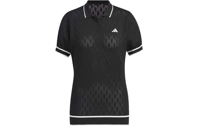 Adidas Adidas Primeknit Short Sleeve Polo Shirt Polo Shirt Women's Black
