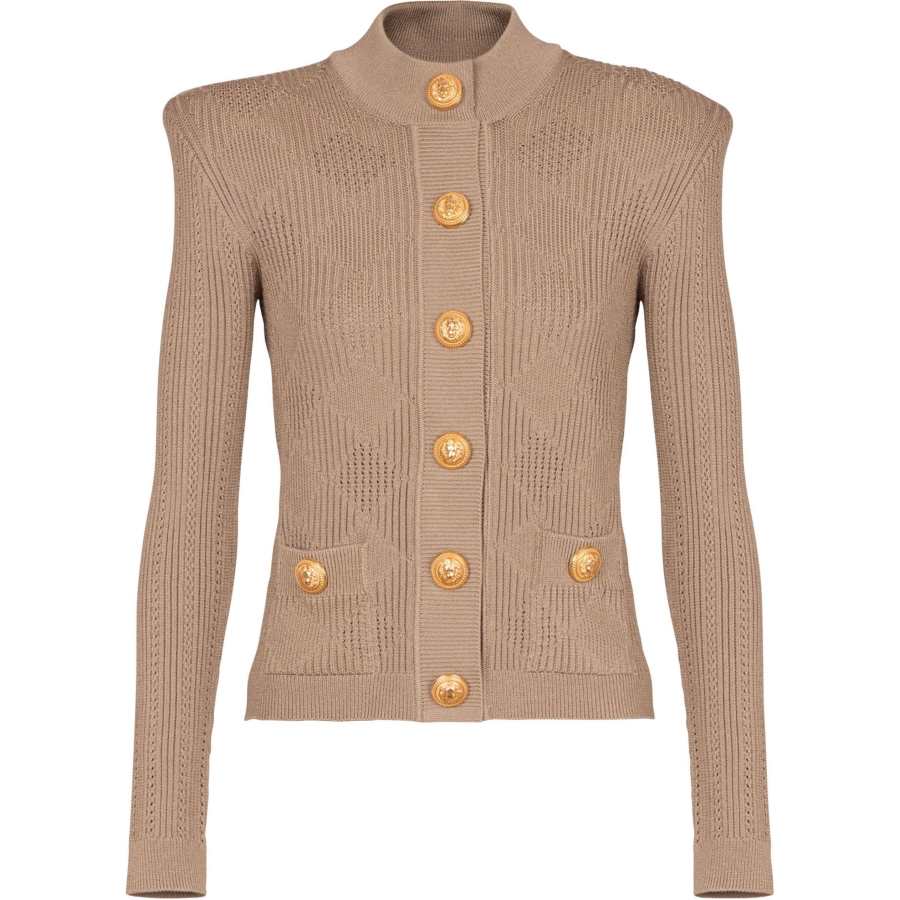 BALMAIN BALMAIN Gingham Pattern Cardigan