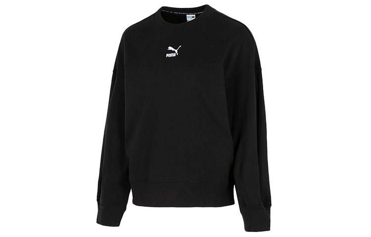PUMA Sweatshirts Women's Black Crew Neck Moderate Other