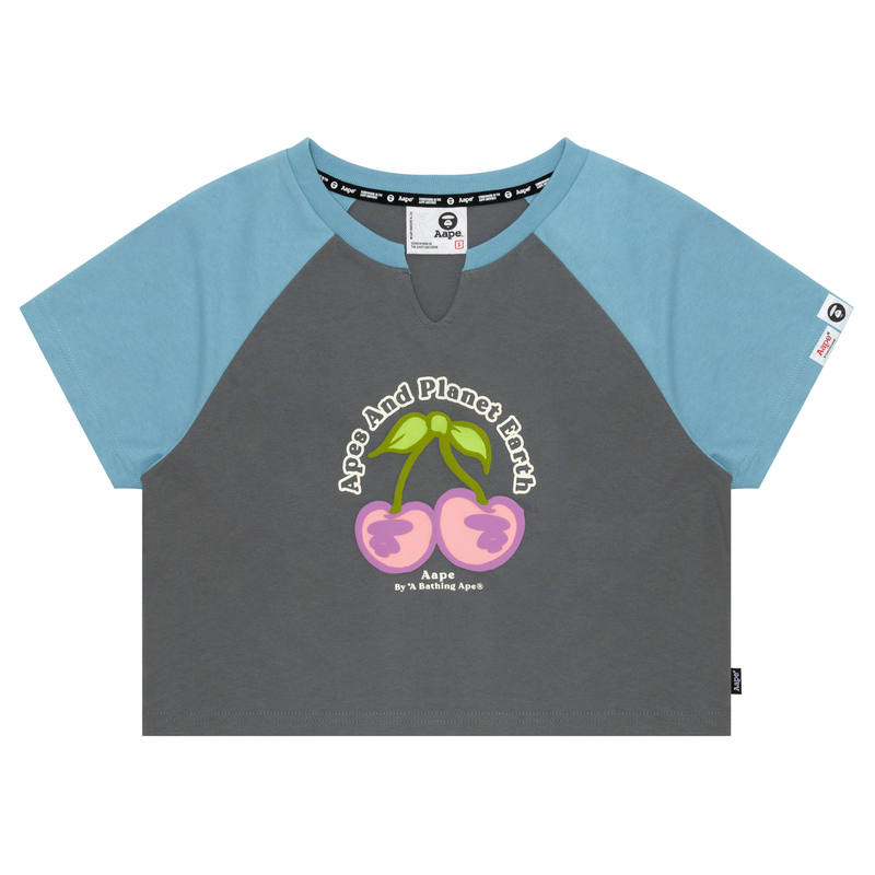 Aape By *A Bathing APE® Cherry motif Cropped T shirt