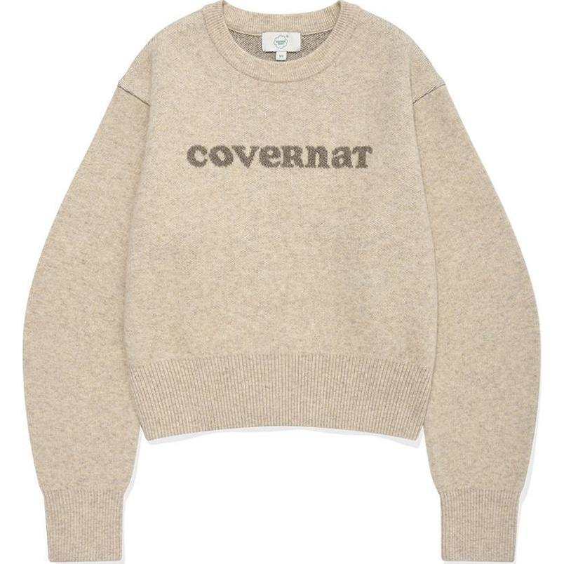 COVERNAT Knitwear Women's Oat Crew Neck Moderate Other