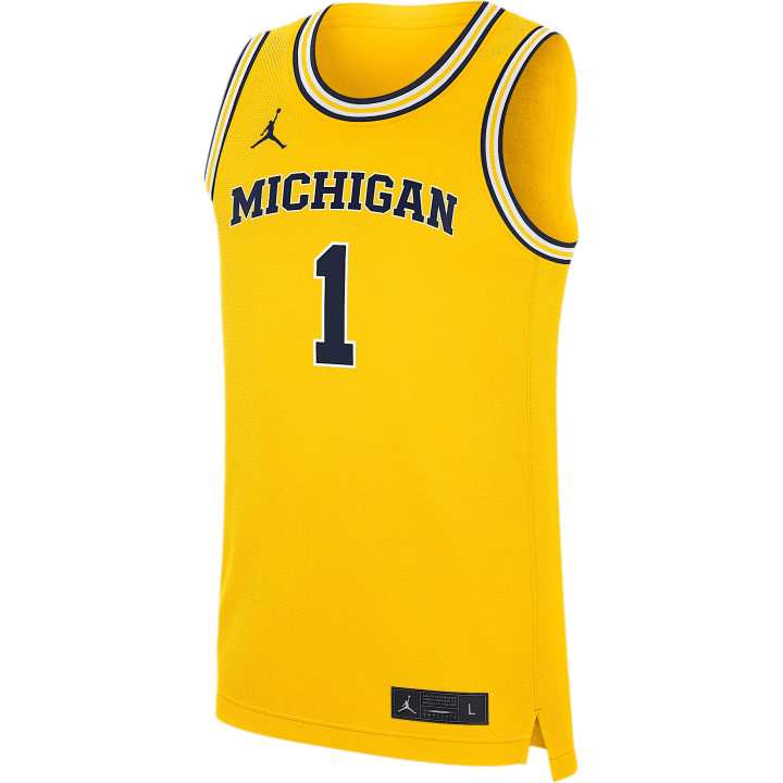 Jordan Jordan Michigan Wolverines Replica Men's Jordan Brand College Basketball Jersey