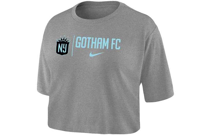 Nike Nike T Shirts Women's Light Gray Crew Neck Moderate Straight Fit