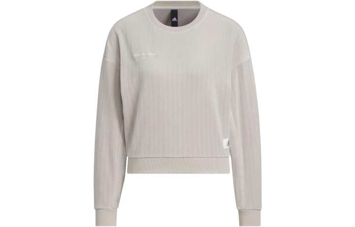 Adidas Adidas Lounge Sweatshirts Women's Light Gray Crew Neck Moderate Regular