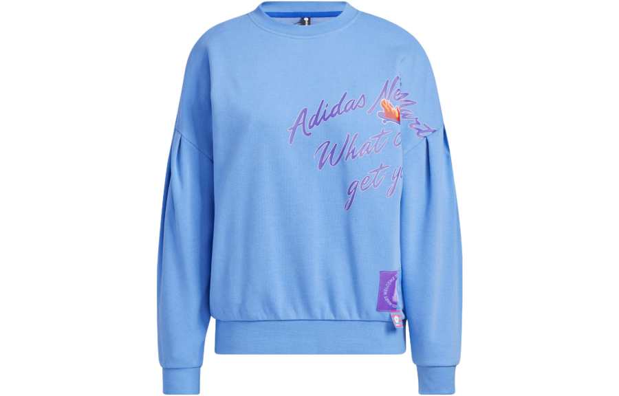 Adidas Neo Sweatshirts Women's Blue Crew Neck Moderate Regular