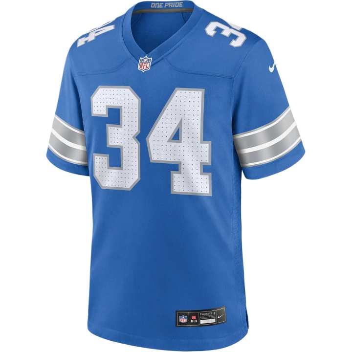 Nike Nike Alex Anzalone Detroit Lions Men's Nike Nfl Game Football Jersey