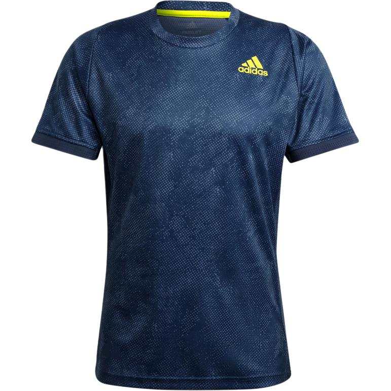Adidas Adidas Tennis Tops Men's Blue Crew Neck Moderate