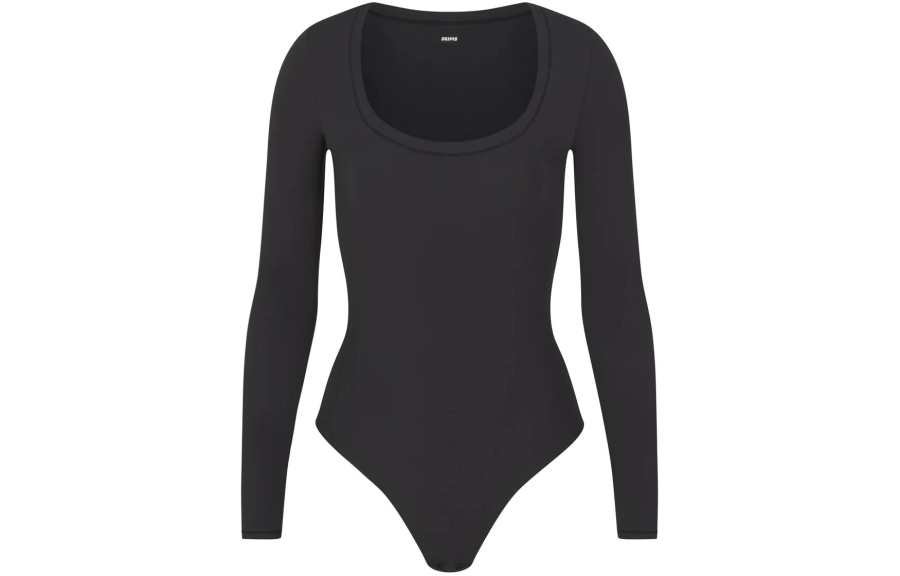 Skims FITS EVERYBODY LONG SLEEVE SCOOP BODYSUIT Jumpsuit Women's