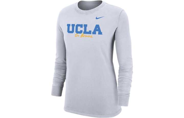 Nike Nike T Shirts Women's Gray White Crew Neck Moderate Straight Fit