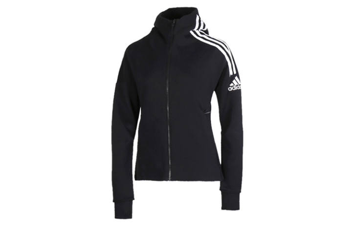 Adidas Adidas Jackets Women's Black Hooded Moderate