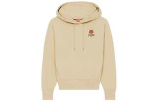 Kenzo logo-patch cotton hoodie