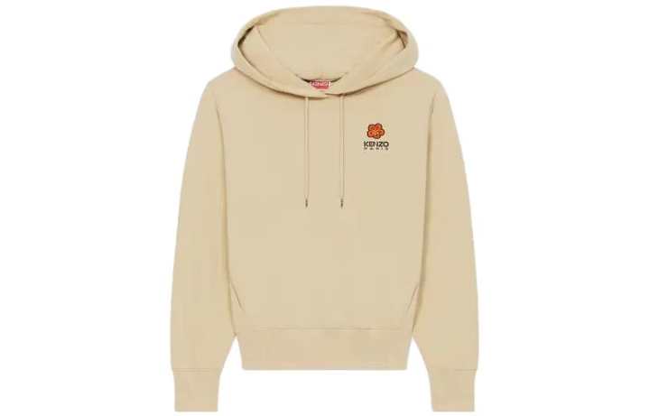 KENZO Kenzo logo-patch cotton hoodie