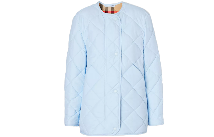 Burberry Jackets Women's Blue Collarless Moderate Other