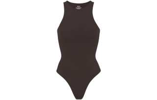 Skims Bodysuits Women's Coffee Crew Neck Moderate