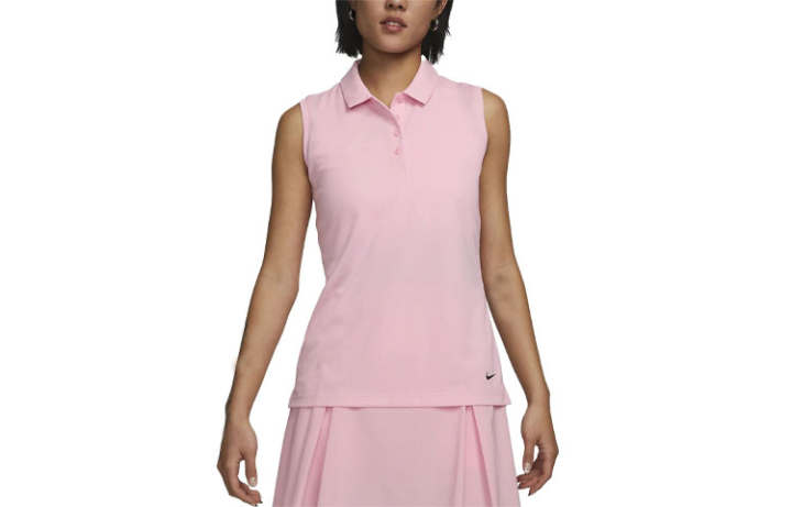 Nike Nike Polo Shirts Women's Pink Polo Collar Moderate Straight Fit